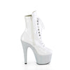 BEJEWELED-1020-7 Plateau Stiefeletten Weiß Glitzer Holo Strass von Pleaser – Ansicht 5
