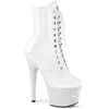 BEJEWELED-1020-7 Plateau Stiefeletten Weiß Glitzer Holo Strass von Pleaser