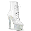BEJEWELED-1021C-7 Plateau Stiefeletten - PVC durchsichtig von Pleaser