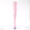 BEJEWELED-3000-7 Plateau Overknee Stiefel Rosa Glitzer Lack Holo Strass von Pleaser – Ansicht 2