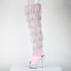 BEJEWELED-3017HG-RSF Overknee Plateau Stiefel mit Strass Rosa von Pleaser – Ansicht 3