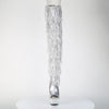 BEJEWELED-3017HG-RSF Overknee Plateau Stiefel mit Strass in silber von Pleaser – Ansicht 2