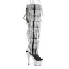 BEJEWELED-3019RSF-7 Plateau Overknee Stiefel Schwarz von Pleaser – Ansicht 5