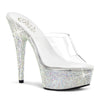 BEJEWELED-601DM Plateau Pantoletten - Silber von Pleaser