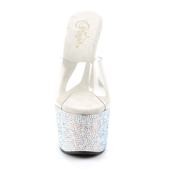 BEJEWELED-701DM Plateau Pantoletten Glitzer von Pleaser – Ansicht 2