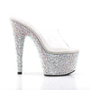 BEJEWELED-701MS Plateau Pantoletten Glitzer von Pleaser – Ansicht 5