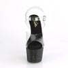 BEJEWELED-708DM Plateau Sandaletten Schwarz/Transparent von Pleaser – Ansicht 2