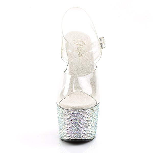 BEJEWELED-708DM Plateau Sandaletten schwarz von Pleaser – Ansicht 2