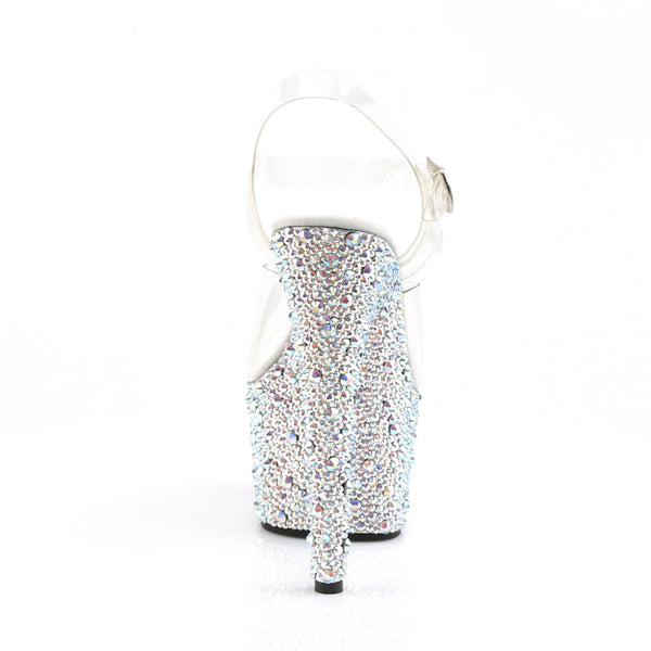 BEJEWELED-708MS Plateau Sandaletten Silber von Pleaser – Ansicht 4