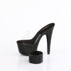 BEJEWELED-712RS - Plateau High Heel Pantoletten - Schwarz mit Strass | Pleaser