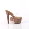 BEJEWELED-712RS Sandalette Plateauschuh Bronze Glitzer | Pleaser