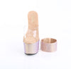 BEJEWELED-712RS Plateau Pantoletten Rose Gold | Pleaser