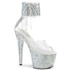BEJEWELED-724RS-02 Plateau Sandaletten - PVC durchsichtig von Pleaser