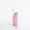 BEJEWELED-808RRS - Plateau High Heel Sandaletten - Rosa mit Strass von Pleaser – Ansicht 4