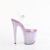 BEJEWELED-808RRS - Plateau High Heel Sandaletten - Lila/Flieder mit Strass von Pleaser – Ansicht 5