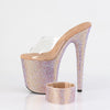 BEJEWELED-812RS Plateau Pantoletten Rose Gold Glitzer von Pleaser – Ansicht 3