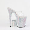 BEJEWELED-812RS Plateau Pantoletten Silber Glitzer von Pleaser – Ansicht 5