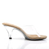 BELLE-301 Pantoletten Transparent/Tan | Fabulicious