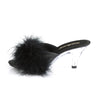 BELLE-301F Pantoletten - Schwarz | Fabulicious SALE
