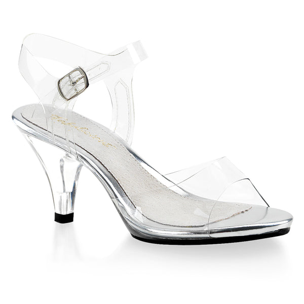 BELLE-308 Sandaletten Transparent | Fabulicious