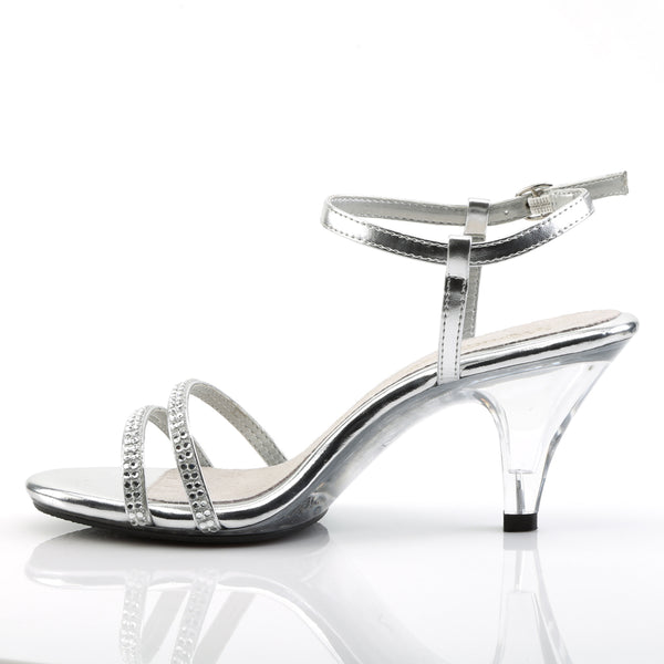 BELLE-316 Sandaletten Silber Glitzer | Fabulicious SALE