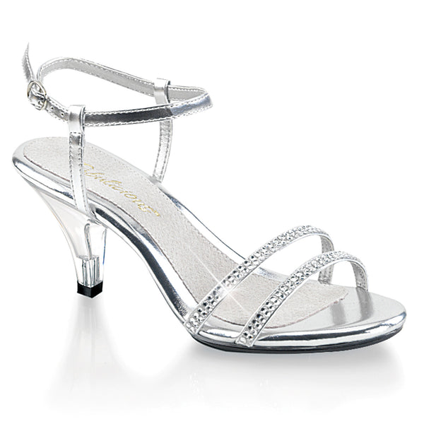 BELLE-316 Sandaletten Silber Glitzer | Fabulicious SALE
