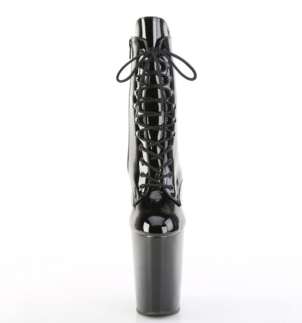 BEWITCHED-1020 Plateau Stiefeletten - Schwarz Lack von Pleaser – Ansicht 2