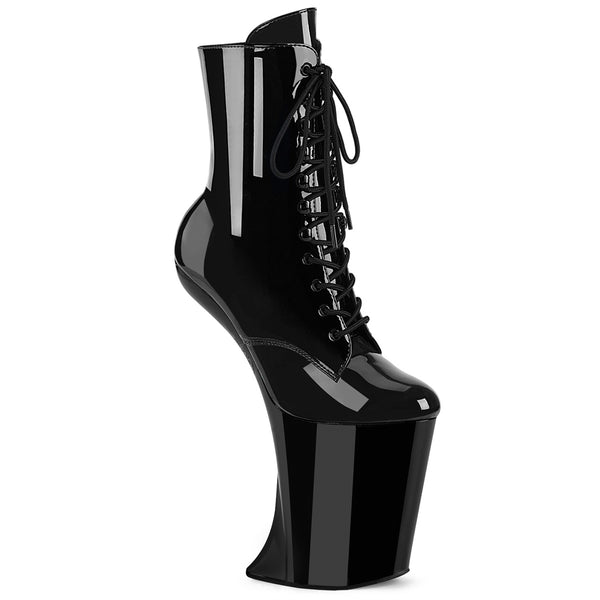 BEWITCHED-1020 Plateau Stiefeletten - Schwarz Lack von Pleaser