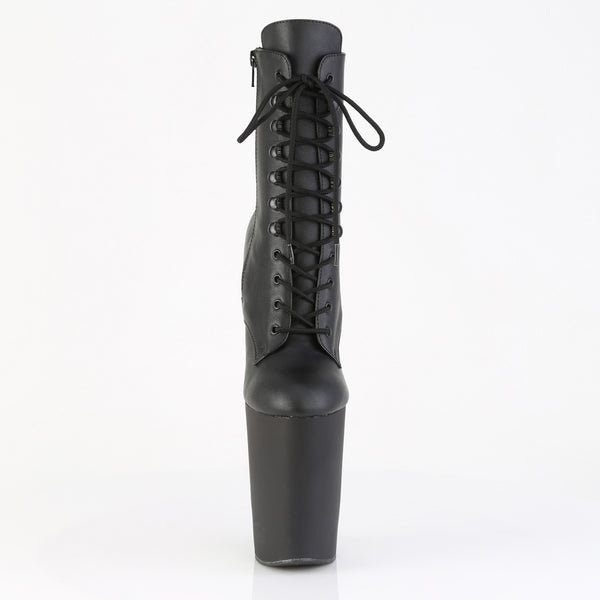 BEWITCHED-1020 Plateau Pony Stiefeletten - Schwarz Matt von Pleaser – Ansicht 2