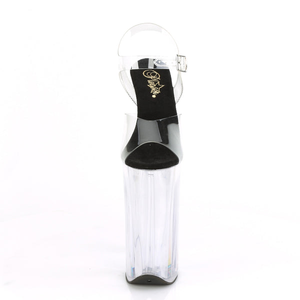 BEYOND-008 Plateau Sandaletten Schwarz/Transparent von Pleaser – Ansicht 2