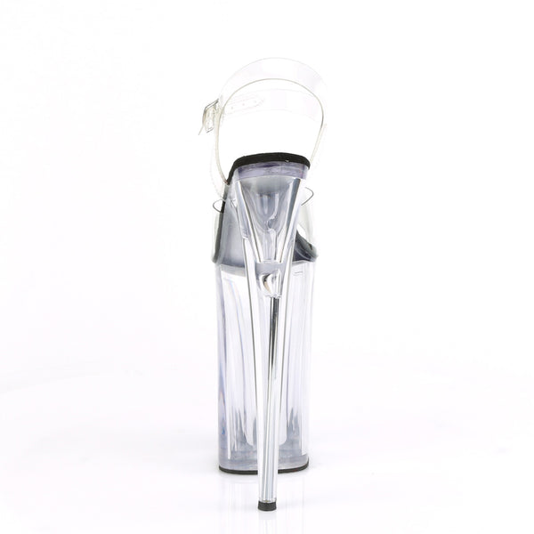 BEYOND-008 Plateau Sandaletten Schwarz/Transparent von Pleaser – Ansicht 4