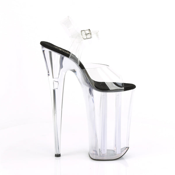 BEYOND-008 Plateau Sandaletten Schwarz/Transparent von Pleaser – Ansicht 5