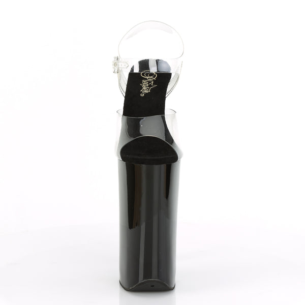 BEYOND-008 Plateau Sandaletten Transparent/Schwarz von Pleaser – Ansicht 2