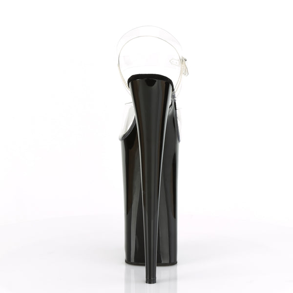 BEYOND-008 Plateau Sandaletten Transparent/Schwarz von Pleaser – Ansicht 4