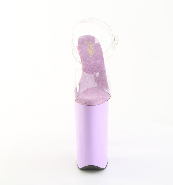 BEYOND-008 Plateau Sandaletten Transparent/Lila von Pleaser – Ansicht 2
