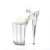 BEYOND-008 Plateau Sandaletten Weiß/Transparent von Pleaser – Ansicht 3