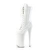 BEYOND-1050 Plateau Stiefeletten - Weiß Lack von Pleaser – Ansicht 3