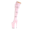 BEYOND-3028 Overknee Stiefel Plateau Lack Baby Pink von Pleaser – Ansicht 3
