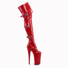 BEYOND-3028 Overkneestiefel Pleateauschuhe Rot | Pleaser