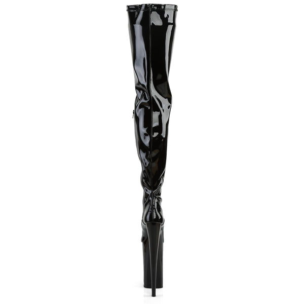 BEYOND-4000 Plateau Overknee Stiefel Lack Schwarz von Pleaser – Ansicht 4