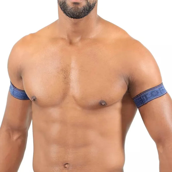 Blaues Biceps band Jeans-Armband von TOF Paris