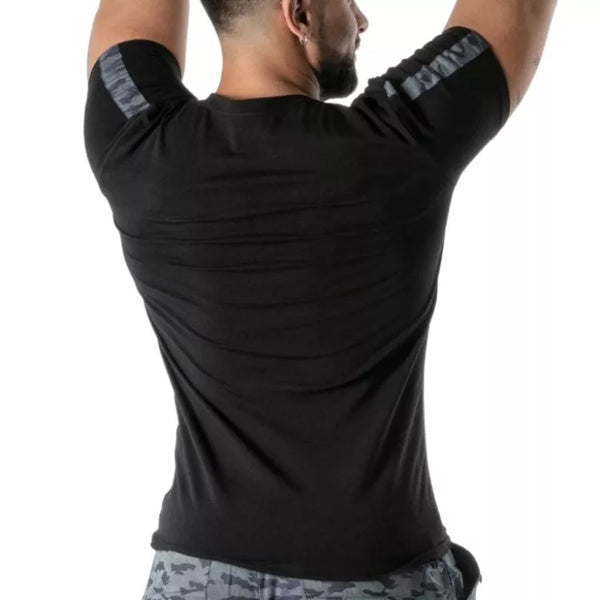 Schwarzes T-Shirt von TOF Paris – Ansicht 3