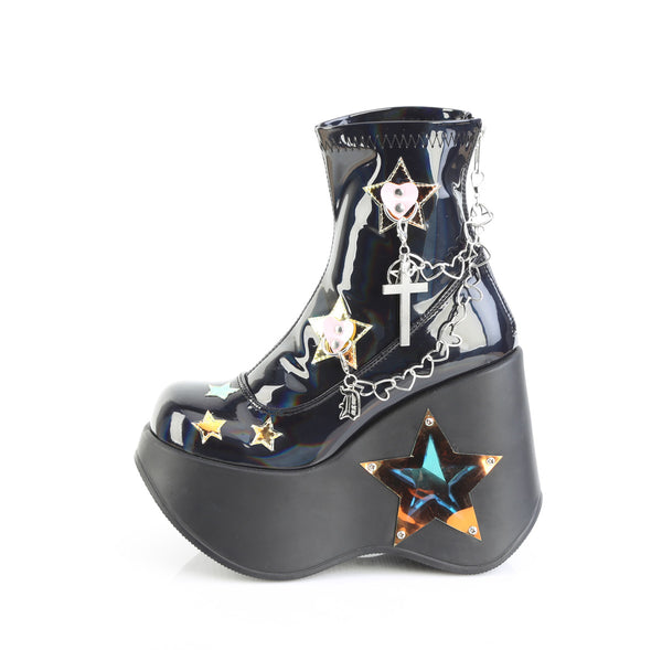 BLAZE-108 Plateau Stiefeletten Schwarz Holo von DemoniaCult – Ansicht 3