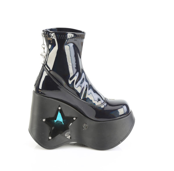 BLAZE-108 Plateau Stiefeletten Schwarz Holo von DemoniaCult – Ansicht 5