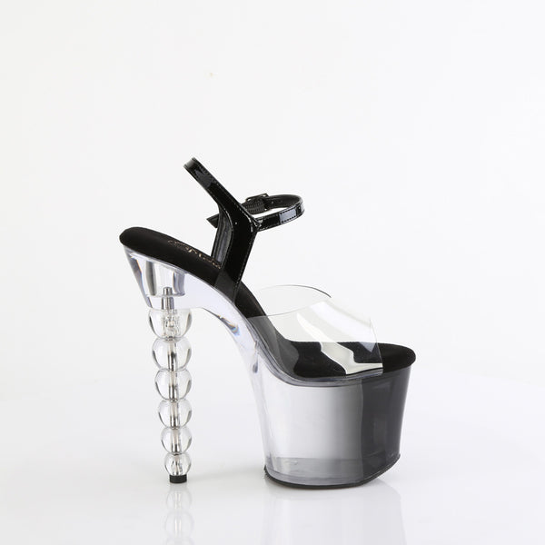 BLISS-708-1BC - Plateau High Heel Sandaletten - Schwarz/Transparent von Pleaser – Ansicht 5