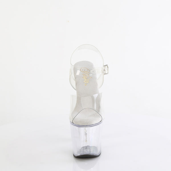 BLISS-708 - Plateau High Heel Sandaletten - Transparent von Pleaser – Ansicht 2