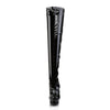 BLONDIE-3000 Plateau Overknee Stiefel Schwarz Lack von Pleaser – Ansicht 2
