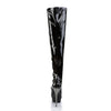 BLONDIE-3000 Plateau Overknee Stiefel Schwarz Lack von Pleaser – Ansicht 4