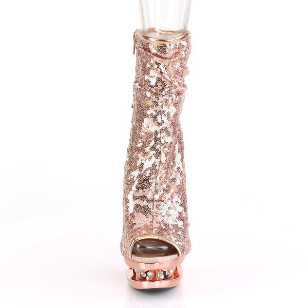 BLONDIE-R-1008 Plateau Stiefeletten - Rose Gold von Pleaser – Ansicht 2