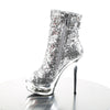 BLONDIE-R-1008 Plateau Stiefeletten Silber von Pleaser – Ansicht 3